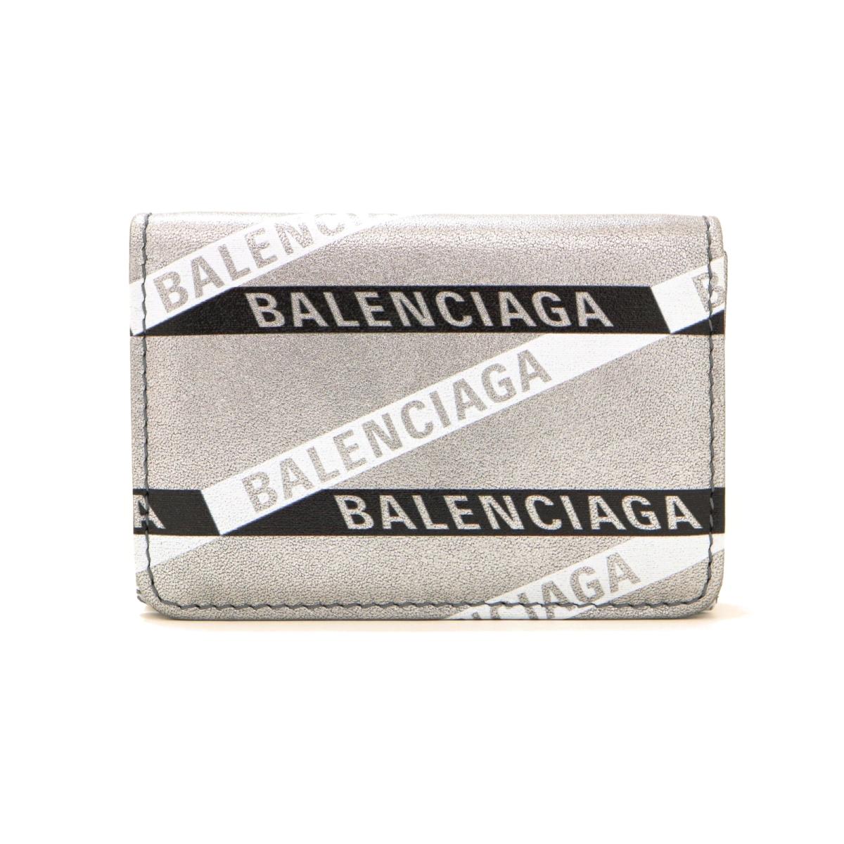 珍しい 中古 バレンシアガ エヴリディミニウォレット 三つ折財布 メンズ レザー シルバー Balenciaga Brandoff ブランドオフ レディース ブランド ブランド財布 財布 レディース財布 サイフ 高級感 Tallerdecalzado Com