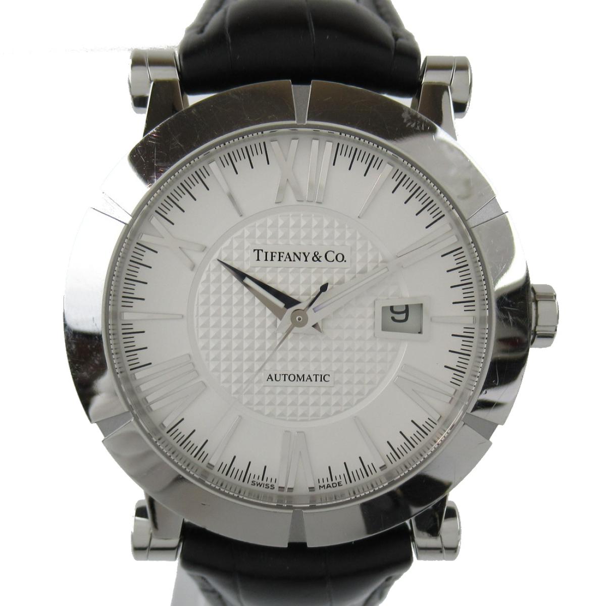 中古 ティファニー アトラス ウォッチ 腕時計 メンズ ステンレススチール Ss X レザーベルト Z1000 70 12a21a71a Tiffany Co Brandoff ブランドオフ ブランド ブランド時計 ブランド腕時計 時計 Mozago Com