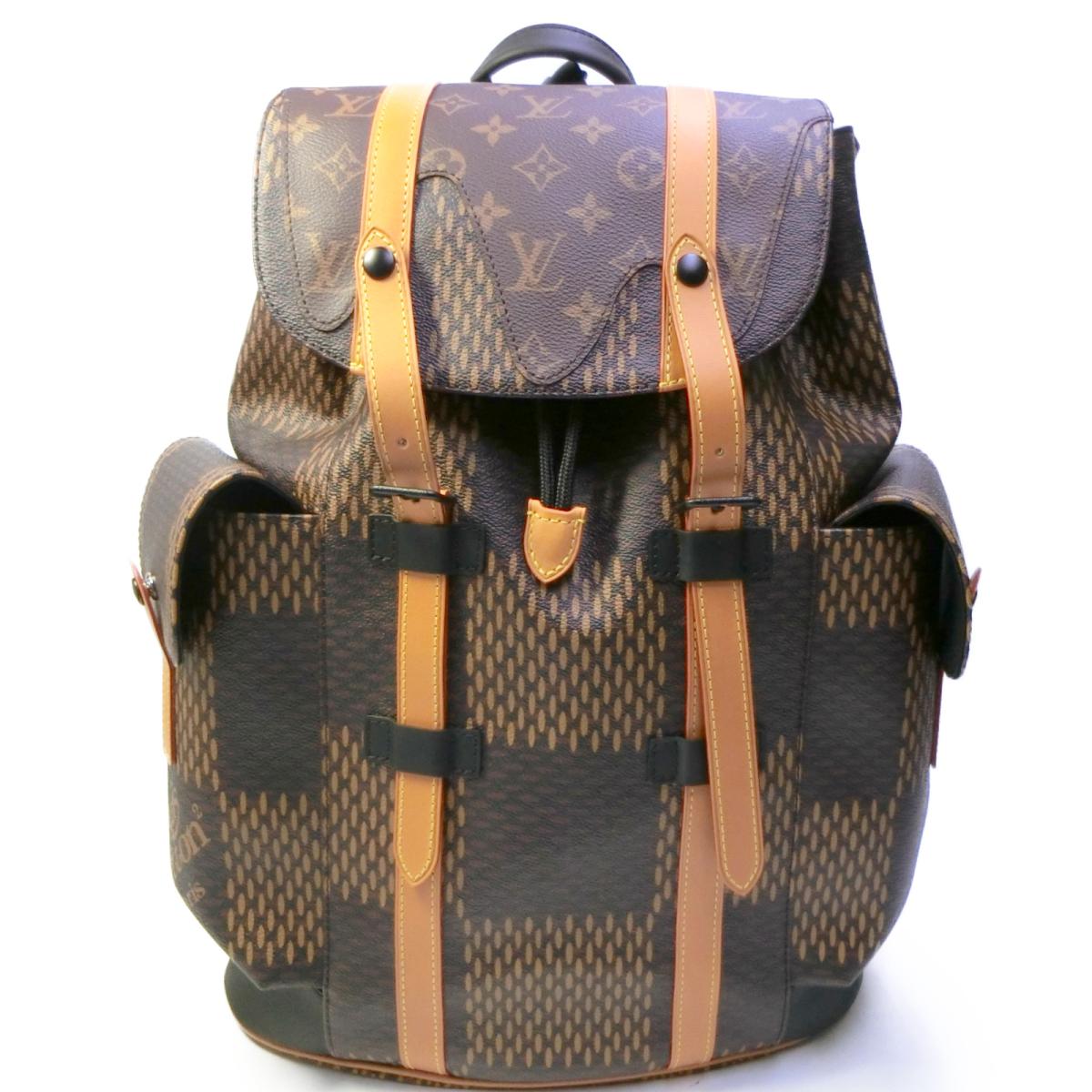 Louis 送料無料 誕生日 バッグバッグ 小物 ブランド雑貨 ブランドオフ ギフト 中古 バッグ ジャイアント ルイ ヴィトン Vuitton クリストファーpm リュックサック 未使用品 プレゼント ルイヴィトン クリストファーpm リュックサック メンズ レディース ダミエ