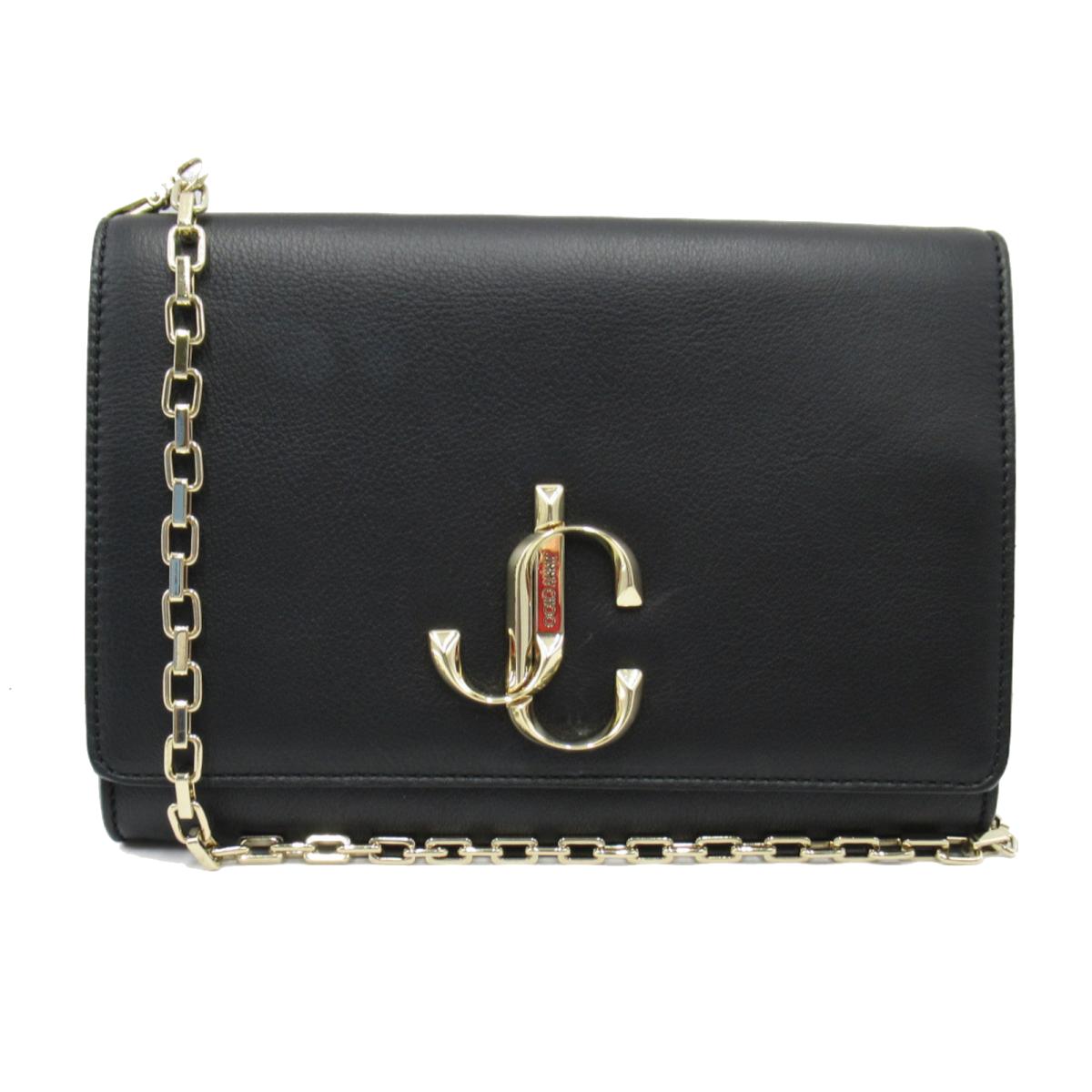 中古 ジミーチュウ ヴァレンヌ クラッチ ショルダーバッグ クラッチ レディース レディース ヴァレンヌ レザー ブラック Brandoff銀座 Jimmy Choo ヴァレンヌ クラッチ ショルダーバッグ バッグ ランクb 送料無料 ブランドオフ 誕生日 プレゼント ギフト