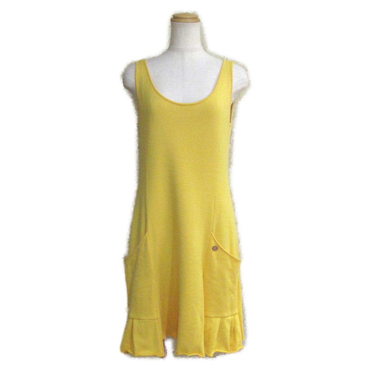 超熱 イエロー ポリエステル コットン レディース ワンピース フォクシー 中古 ブランド ブランドオフ Brandoff Foxey ワンピース Www Williamssound Com