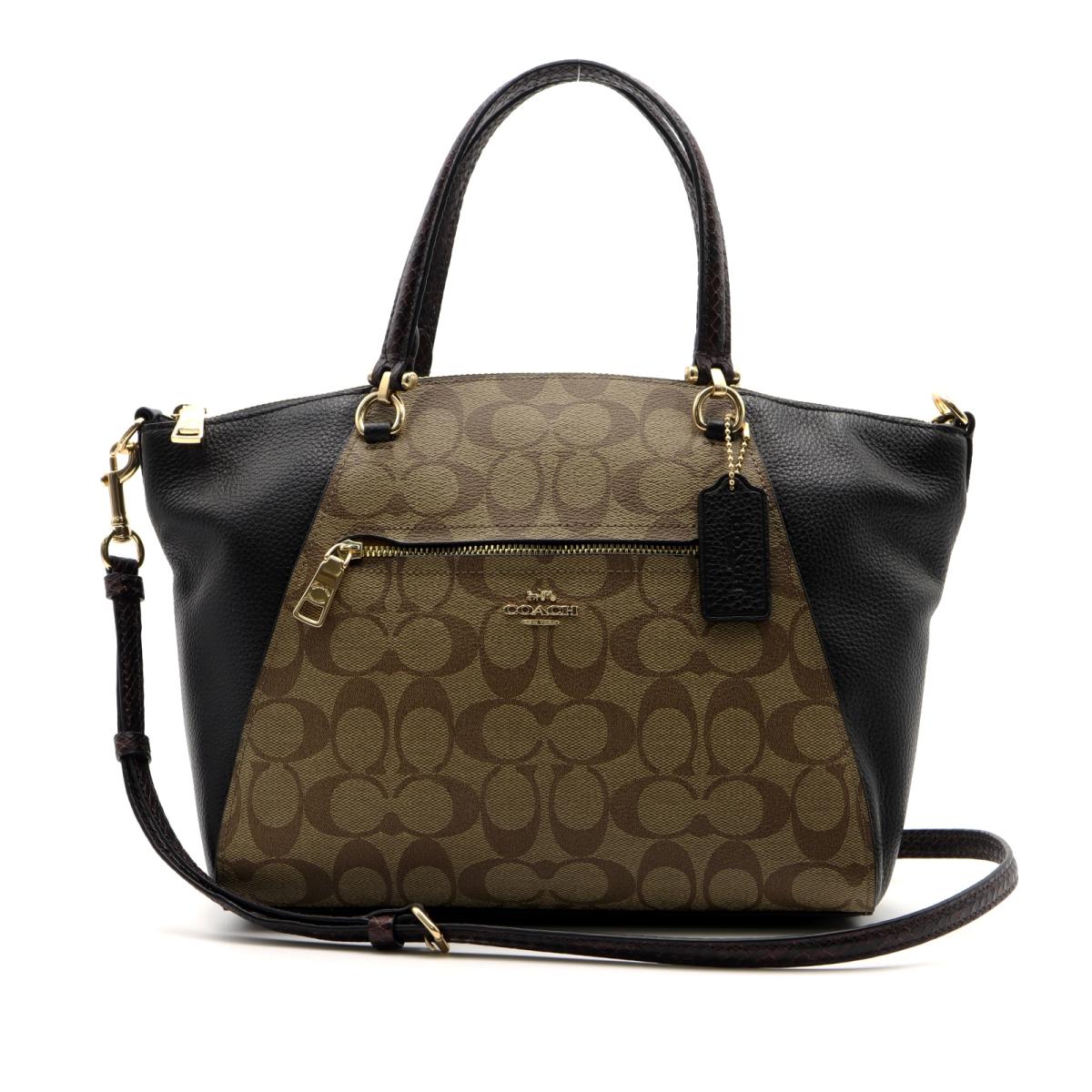 値引きする 楽天市場 コーチ 2wayショルダーバッグ レディース 塩化ビニールコーティング レザー ブラウン ブラック 6401imlov Brandoff銀座 絶対一番安い Hajoseppelt De