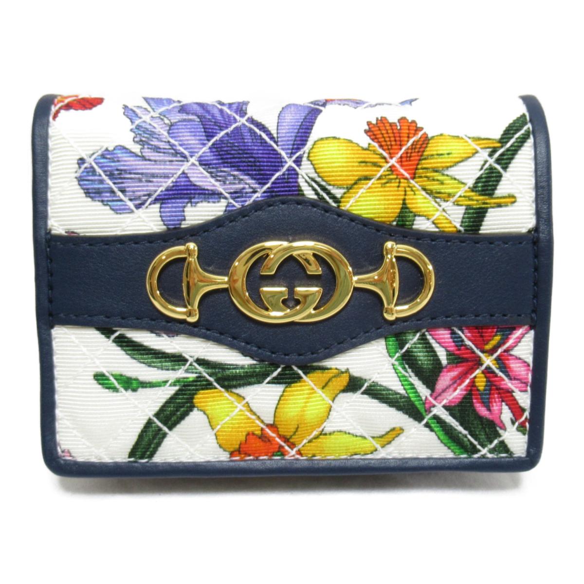 Gucci 最大2万円offクーポン 全品ポイント2倍 ブランドオフ レディース レザーｘキルティングキャンバス 中古 プレゼント ギフト 二つ折り財布 グッチ 未使用品 二つ折り財布 Brandoff銀座 8 9から 誕生日 財布 マルチカラー 送料無料