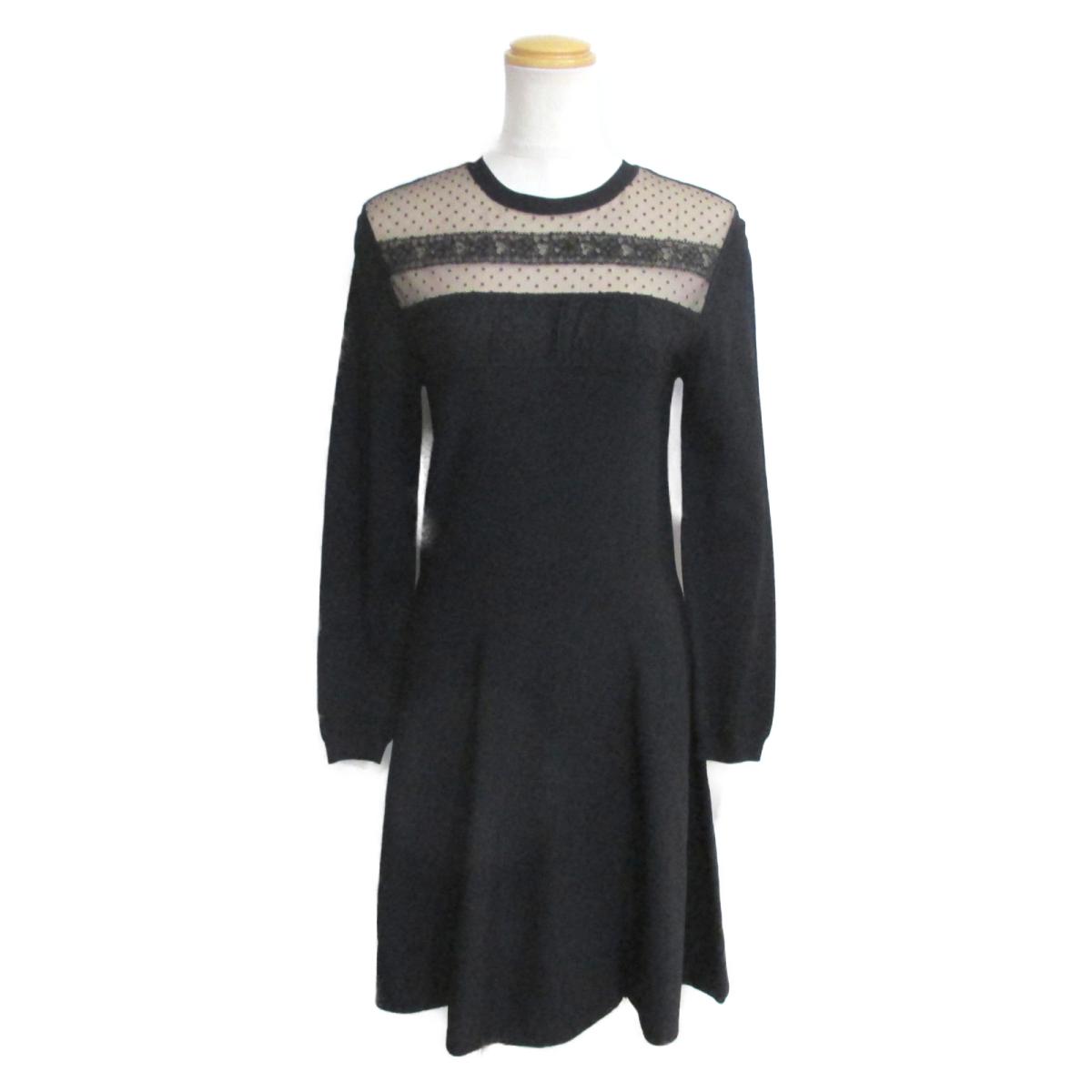 中古 ヴァレンチノ ワンピース レディース レーヨン ポリエステル ブラック ベージュ Mozago Com