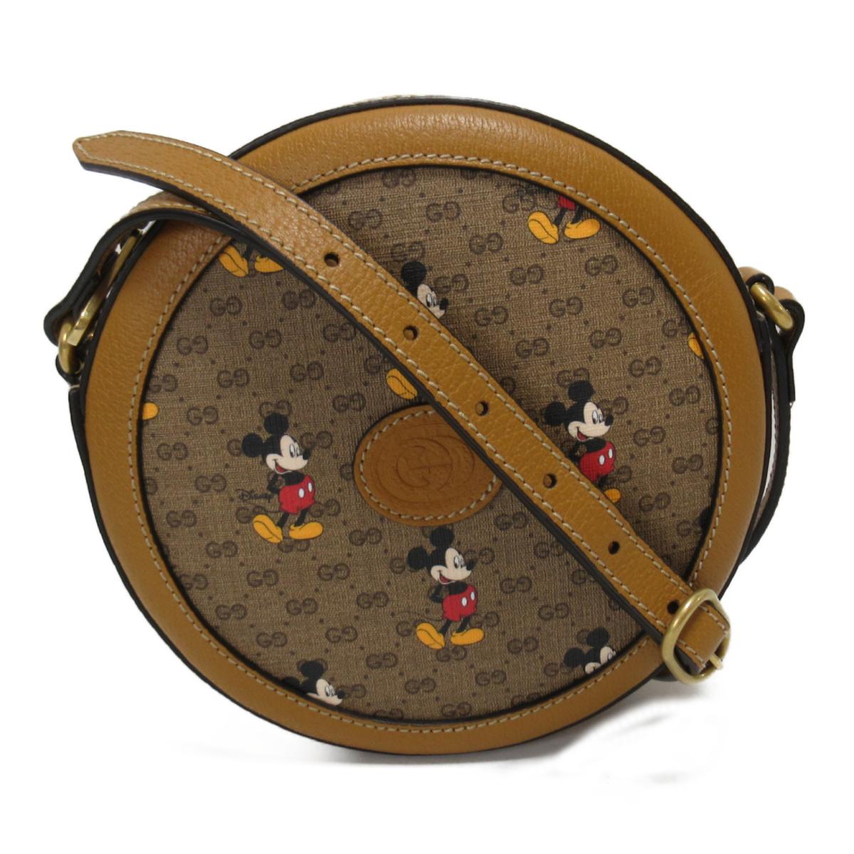 ディズニーコラボ Gucci ランクa グッチ ブランドオフ プレゼント 誕生日 バッグ ブラウン Ggスプリームショルダーバッグ レザー 送料無料 ギフト 中古 グッチ ディズニーコラボ Ggスプリームショルダーバッグ レディース レザー X ｇｇスプリーム ベージュ X