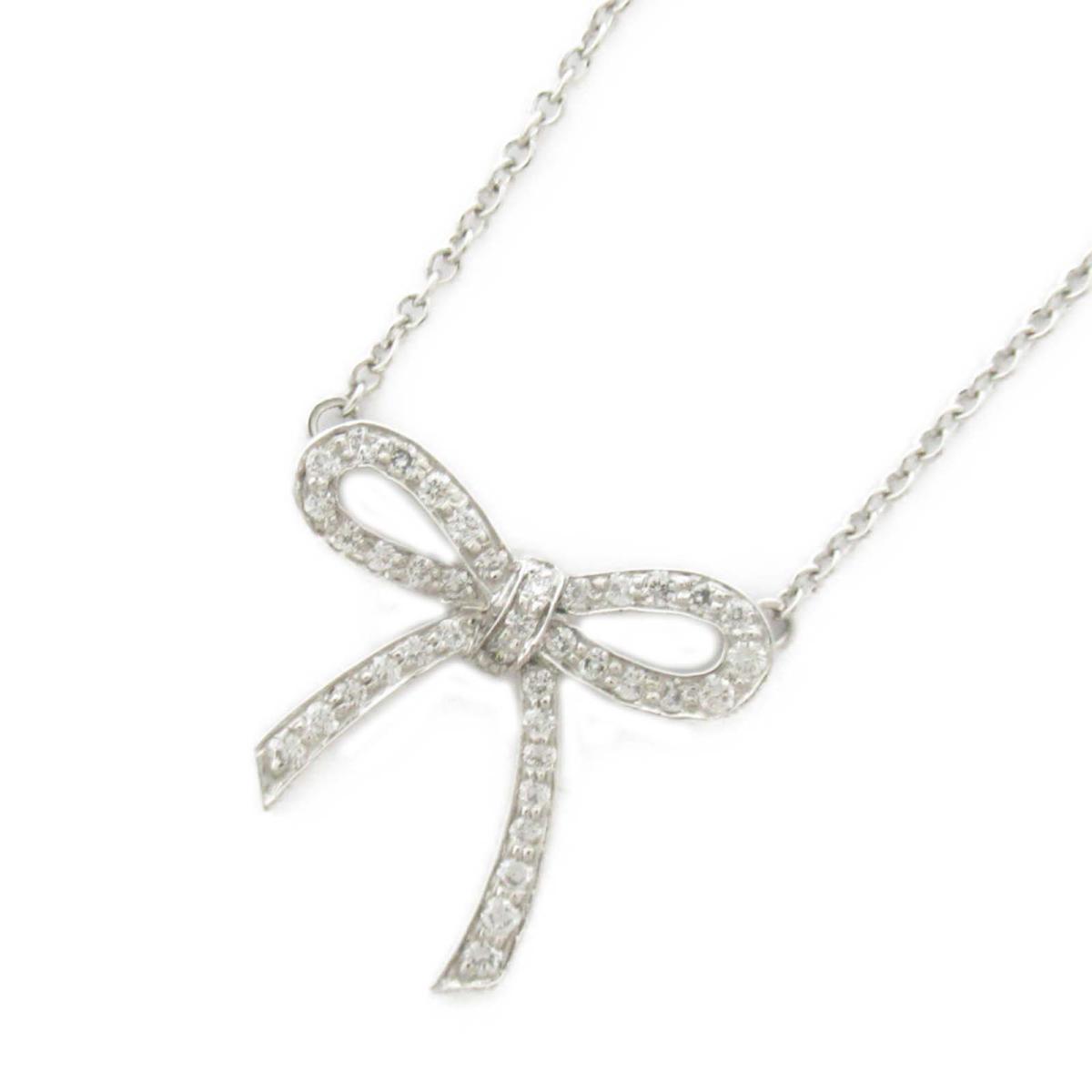 Tiffany Co プラチナ ボウ 9 19 ダイヤモンドネックレス ブランドジュエリー ランクa ティファニー 送料無料 ブランドオフ 誕生日 プレゼント ギフト 9 19 時より限定ポイント3倍 最大2万円offクーポン 中古 ティファニー ボウ ダイヤモンドネックレス