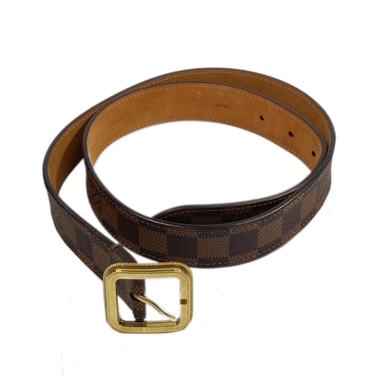 中古 ルイヴィトン サンチュール ベルト ユニセックス ダミエ ダミエ M9729 Bouncesociety Com