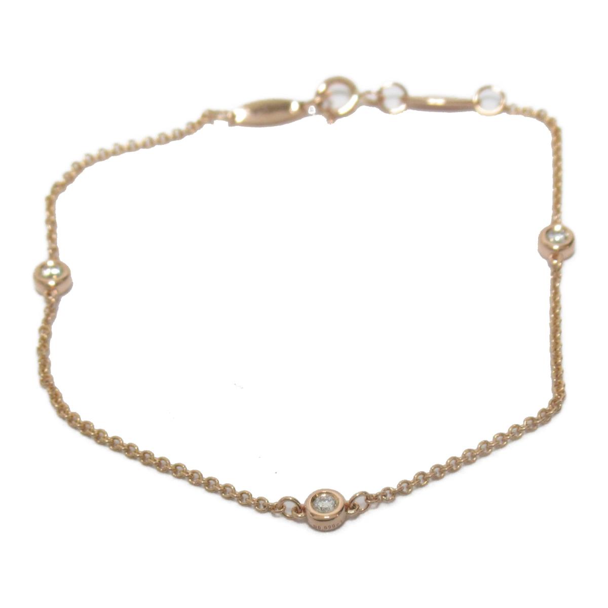 中古 ティファニー バイザヤード 3pダイヤモンド ブレスレット レディース K18pg 750 ピンクゴールド X ダイヤモンド Andapt Com