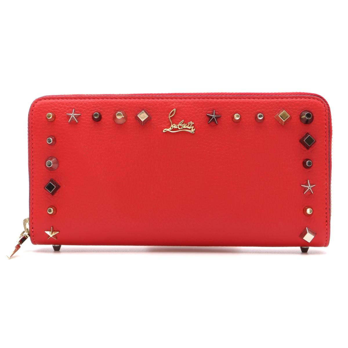 国産短納期 Christian Louboutin ラウンド長財布 財布 ランクa 送料無料 ブランドオフ 誕生日 プレゼント ギフト 8 9から 最大2万円offクーポン 全品ポイント2倍 中古 クリスチャン ルブタン ラウンド長財布 レディース レザー レッド 正規品大