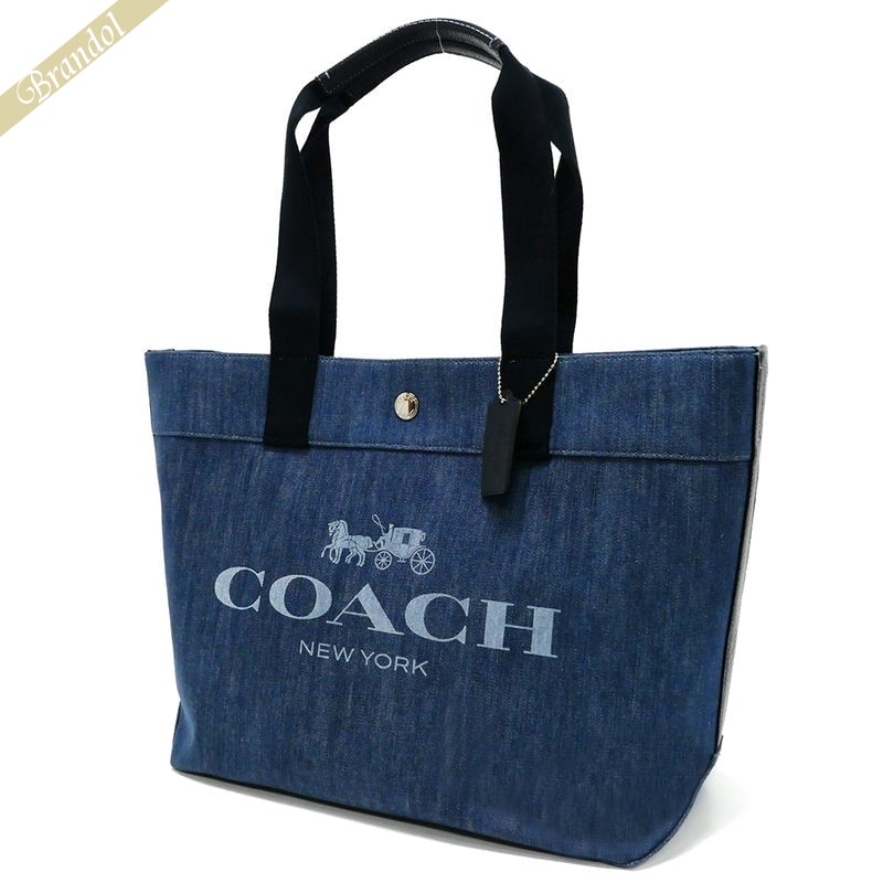 コーチ COACH レディース トートバッグ ロゴ キャンバス デニムトート ブルー系 F67415 SV/DE | コーチアウトレット コンビニ受取 ブランド