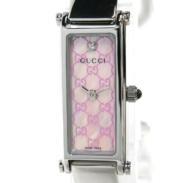 グッチ GUCCI レディース腕時計 1500 バングルウォッチ ダイヤモンド ピンク×シルバー YA015562 【ブランド】 グッチ GUCCI レディース腕時計 1500 バングルウォッチ ダイヤモンド ピンク×シルバー YA015562 【ブランド】