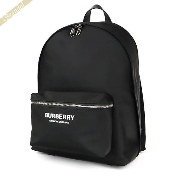 バーバリー BURBERRY リュックサック メンズ レディース ロゴプリント バックパック ブラック 8063495 | ブランド