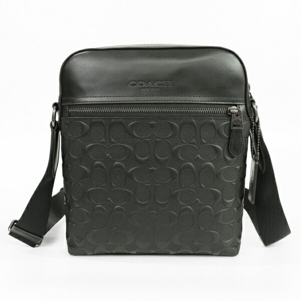 COACH コーチ　メッセンジャーバッグ　ショルダー　ブラック シグネチャー COACH コーチ バッグ メンズ ショルダーバッグ アウトレット