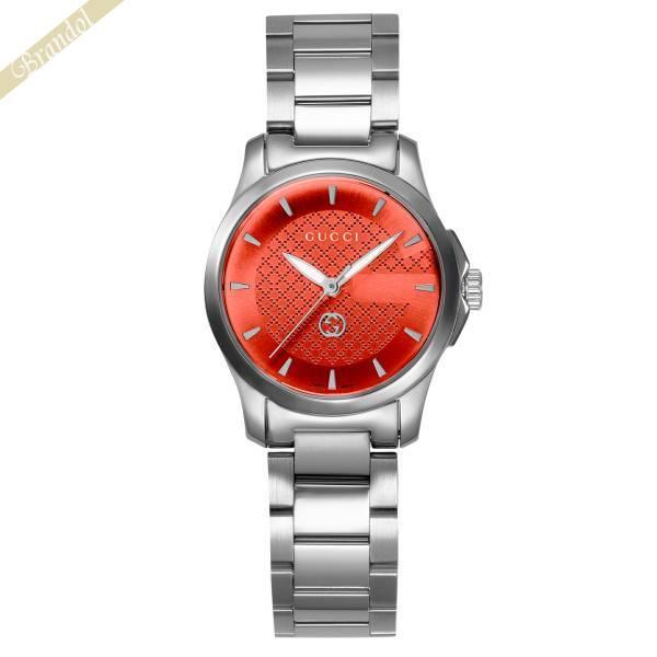グッチ GUCCI 腕時計 レディース Gタイムレス G-Timeless 27mm コーラルレッド×シルバー YA1265049 | ブランド