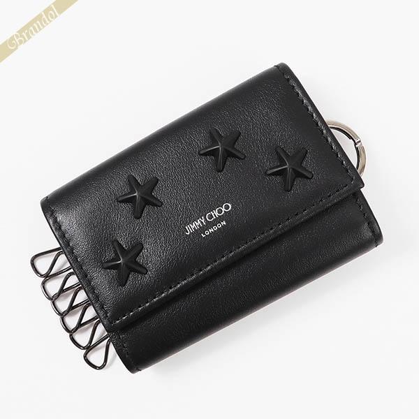 ジミーチュウ JIMMY CHOO キーケース メンズ レディース スタースタッズ オールブラック HOWICK OAJ 0050 | 2023年秋冬新作 2023AW コンビニ受取 ブランド