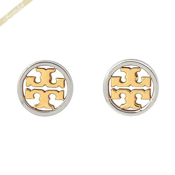 トリーバーチ TORY BURCH ピアス レディース ロゴ スタッド コンビカラー ゴールド×シルバー 11165518 961 | コンビニ受取 ブランド