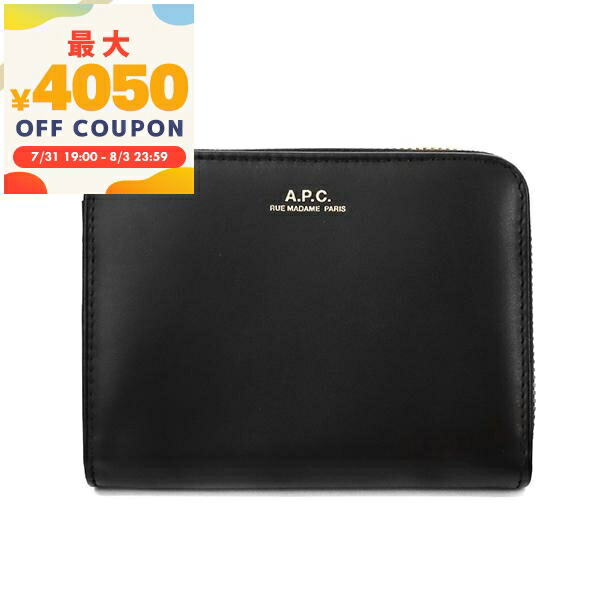 【未使用】アーペーセー 二つ折り財布 薄型財布 A.P.C. A.P.C. アーペーセー 財布 二つ折り財布 ラウンドファスナー