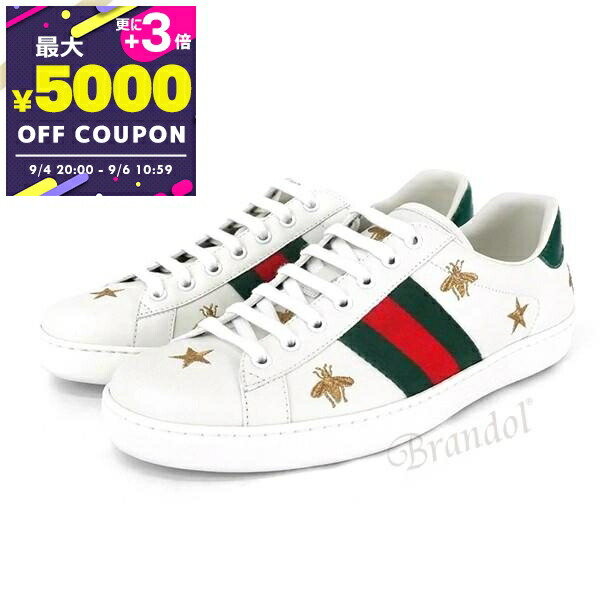 美品◎GUCCI エンブロイダリー エース スニーカー シェリーライン 22.5 美品◎GUCCI エンブロイダリー エース スニーカー シェリー