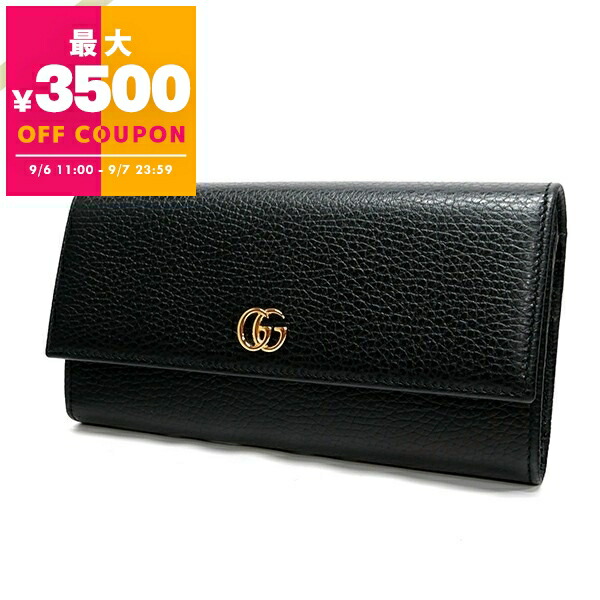 グッチ 付属品完備 インプリメ マーモント 長財布 GG柄 PVC レザー 黒 GUCCI グッチ 財布 長財布 ラウンドファスナー GGマーモント