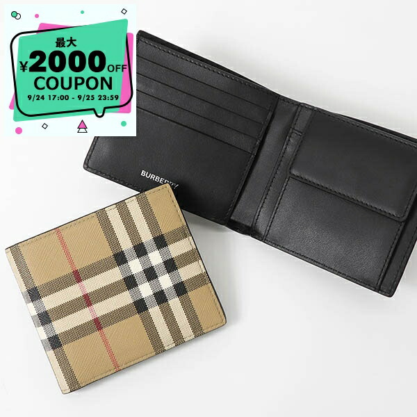 楽天市場】BURBERRY バーバリー CHECK BI-FOLD WALLET 二つ折り