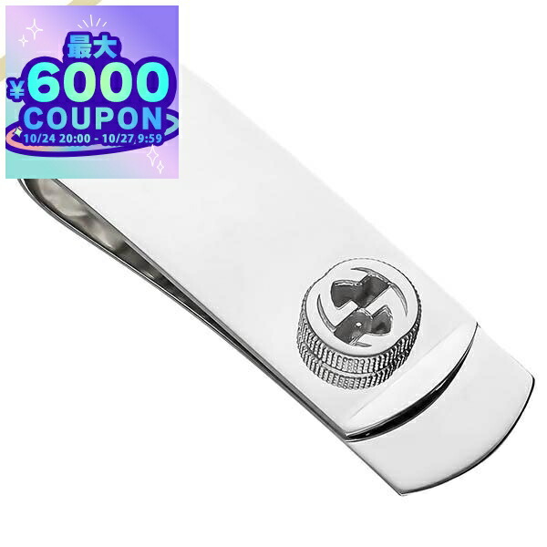 [美品]グッチ 295837 ディアマンテ ロゴ マネークリップ シルバー 箱 美品]グッチ 295837 ディアマンテ ロゴ マネークリップ シルバー 箱