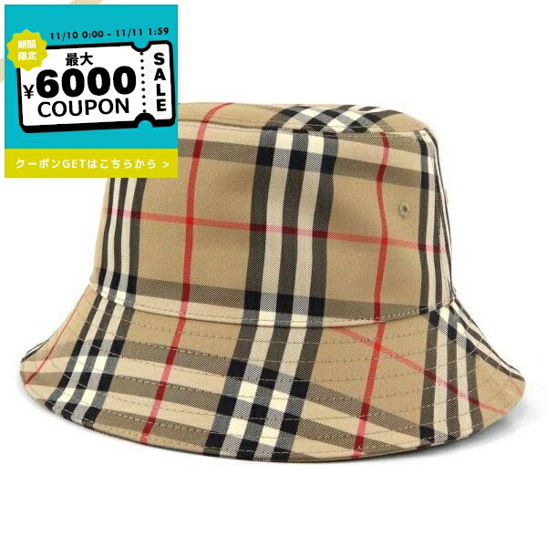 楽天市場】BURBERRY バーバリー バケットハット 帽子 ベージュ メンズ