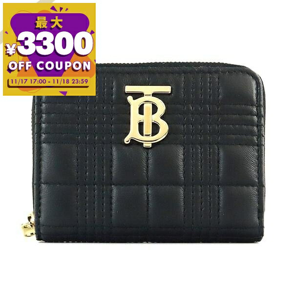 極美品　バーバリー　三つ折り財布　TBロゴ　キャビアスキン　レザー　ブラック 極美品 バーバリー 三つ折り財布 TBロゴ キャビアスキン レザー ブラック