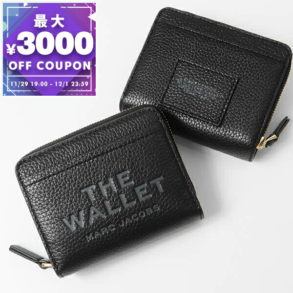 MARC JACOBS マークジェイコブス 二つ折り財布 黒 美品 MARC JACOBS（マーク・ジェイコブス） 二つ折り財布 カバード Jマーク