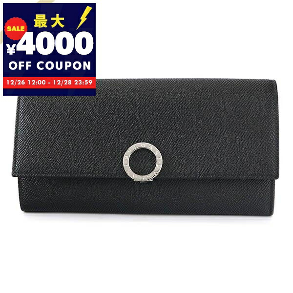 楽天市場】BVLGARI ブルガリ 財布 長財布 二つ折り ブラック Wホック