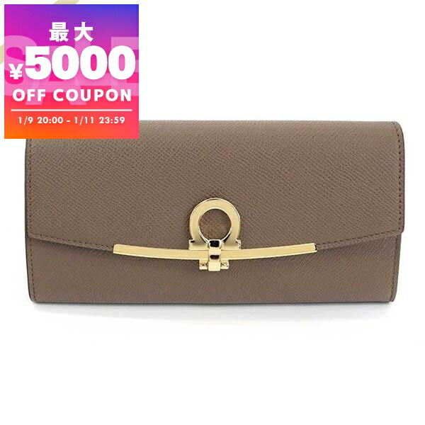 楽天市場】フェラガモ 長財布 ガンチーノクリップ グレー レディース
