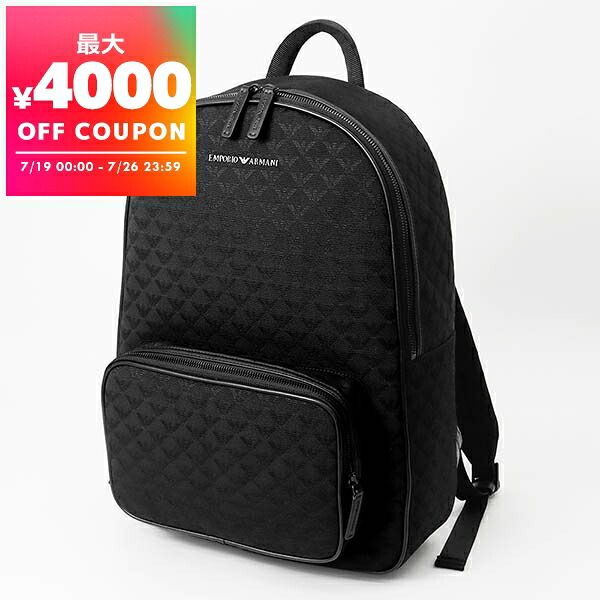エンポリオアルマーニ EMPORIO ARMANI リュックサック メンズ イーグルロゴ柄 バックパック ブラック Y4O315 Y022V 81336 | コンビニ受取 ブランド【最大4000円クーポン 7/26 23:59迄】｜海外ブランド専門店 Brandol