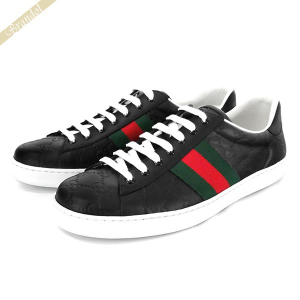 楽天市場 00円offクーポン対象 3月11日1 59迄 グッチ Gucci メンズ スニーカー Ace エース グッチ シグネチャー レザー スニーカー 26 0cm 26 5cm 27 0cm 27 5cm 28 0cm ブラック Cwcg0 1070 ブランド 海外ブランド専門店 Brandol