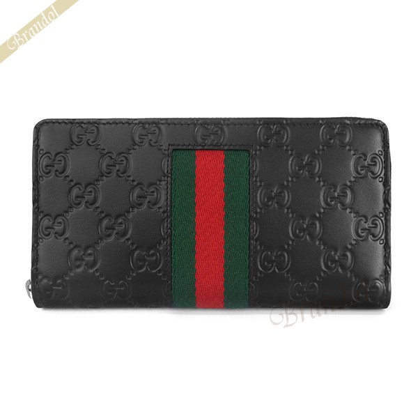 楽天市場 00円offクーポン対象 5月27日1 59迄 グッチ Gucci 財布 メンズ ラウンドファスナー長財布 シグネチャー レザー ウェビング リボンライン ブラック 4081 Cwcln 1060 ブランド 海外ブランド専門店 Brandol