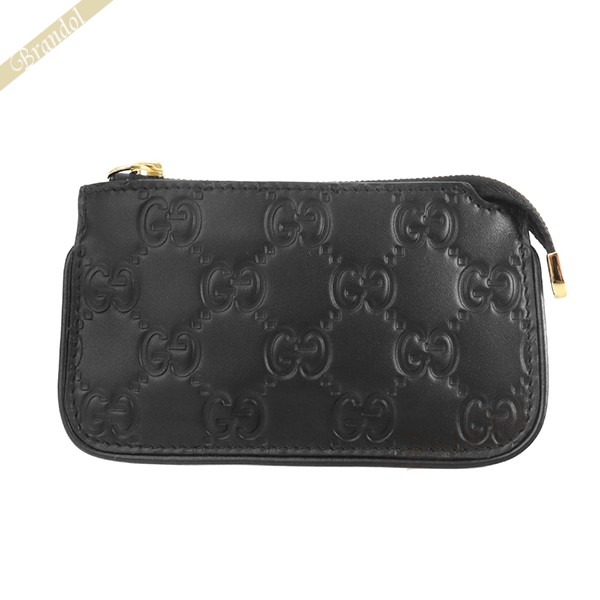 GUCCI 黒 レザー コインケース スクリプト コインケース レザー ブラック グッチ – RECLO