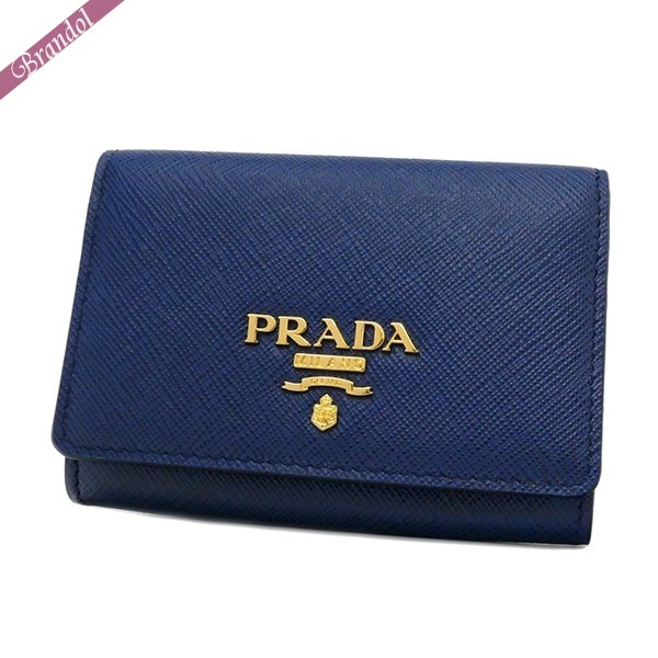 楽天市場 最大10円クーポン 16日23 59迄 プラダ 小銭入れ Prada レディース レザー カードケース付 ミニ財布 ブルー 1mh026 Qwa F0016 ブランド Azurebrandol