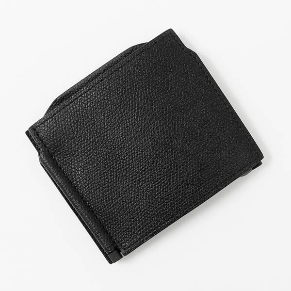 Valextra ブラック レザー マネークリップ　新品未使用品 Valextra ヴァレクストラ マネークリップ レザー GRIP SPRING 二