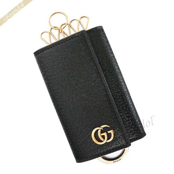 楽天市場 1800円offクーポン対象 9月30日23 59迄 グッチ キーケース Gucci メンズ Ggマーモント レザー ブラック Djt 1000 ブランド Azurebrandol