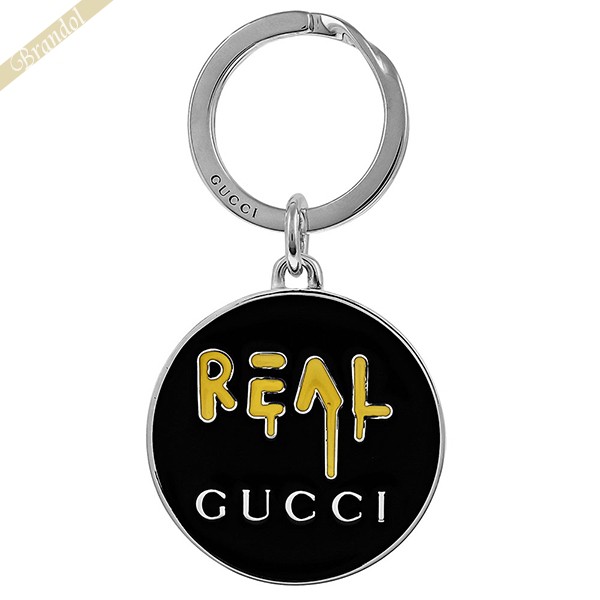 絶妙なデザイン 最大1000円クーポン グッチ キーリング Gucci メンズ Real ロゴ プレート キーホルダー シルバー ブラック Jl0 8490 ブランド 最高 Qchfoundation Ca