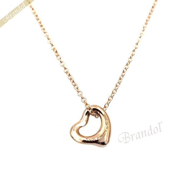 楽天市場 最大1500円クーポン 日23 59迄 ティファニー ネックレス Tiffany レディース K18 ローズゴールド オープンハート ペンダント ピンクゴールド ブランド Azurebrandol