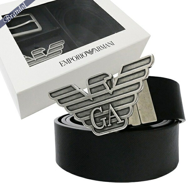 楽天市場 エンポリオアルマーニ Emporio Armani メンズ レザーベルト バックル2個セット フリーサイズ ブラック Y4s270 Ylp4x 001 コンビニ受取 ブランド 海外ブランド専門店 Brandol