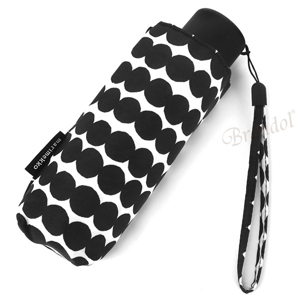 楽天市場 マリメッコ Marimekko 折りたたみ傘 レディース Rasymatto ラシィマット 水玉 ドット柄 43cm ブラック ホワイト 0480 190 ブランド Azurebrandol