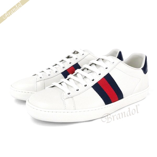 楽天市場 最大1000円クーポン グッチ Gucci レディース スニーカー Ace エース エンブロイダリー Loved スニーカー ホワイト ネイビー レッド Dope0 9095 ブランド Azurebrandol