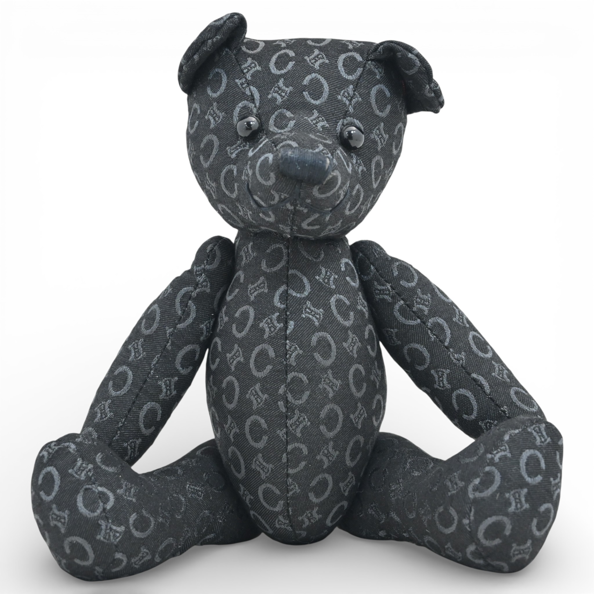 【百貨店SALE】【事あたらしい公々然たる不死化】【中古】セリーヌ マカダム テディベア ぬいぐるみ 黒いこと B序列付ける セリウム0605竓