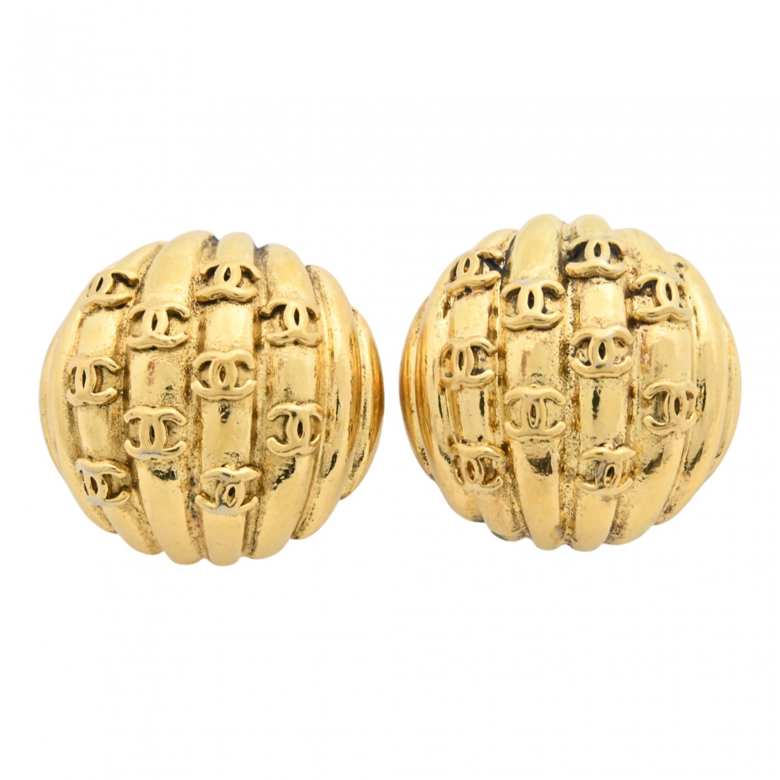 【中古】シャネル ココマーク シェルモチーフ イヤリング ヴィンテージ GP Aランク ch9929ww｜BRAND OSAKA 店