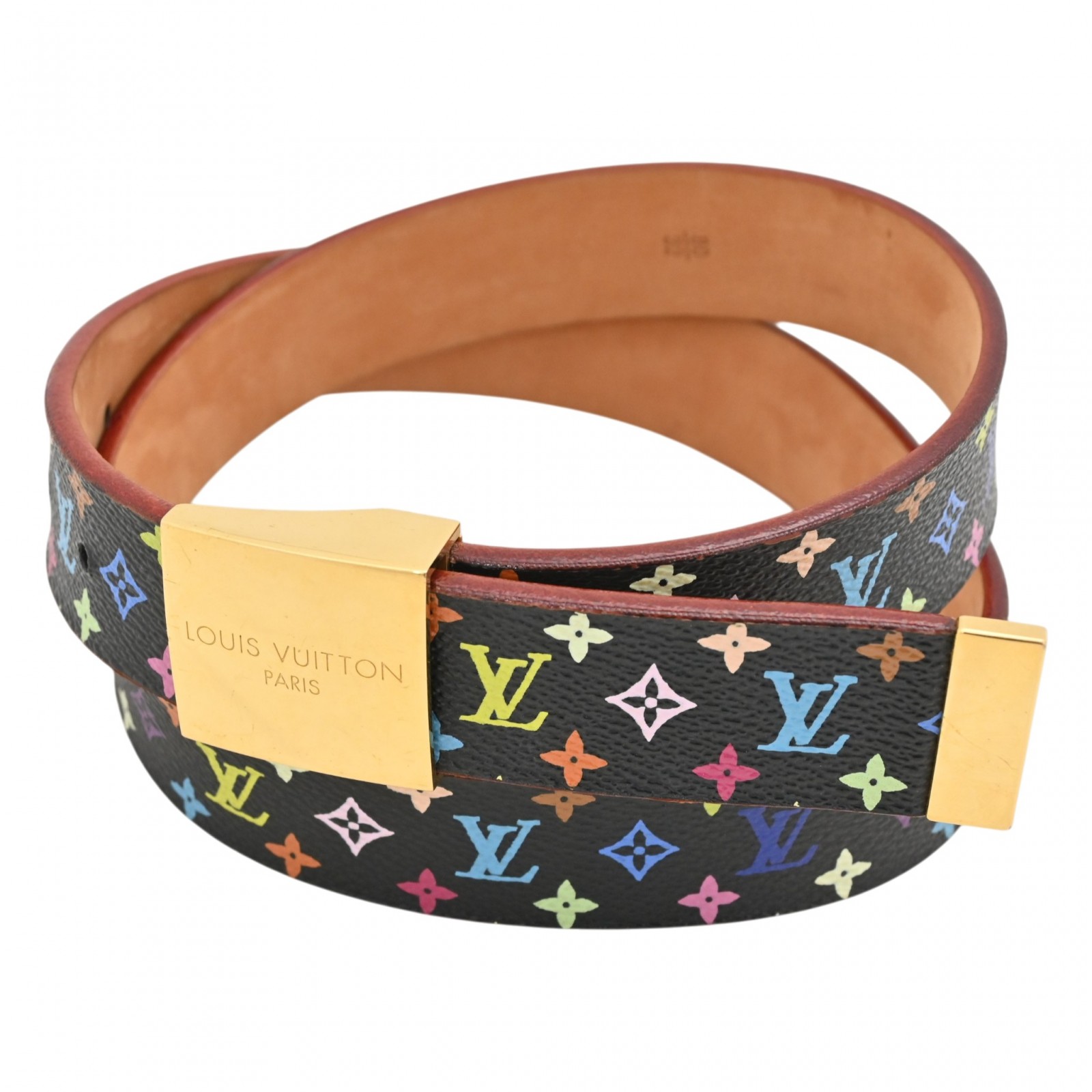 【中古】ルイヴィトン モノグラム マルチカラー サンチュール キャレ ベルト Bランク lv4620za｜BRAND OSAKA 店