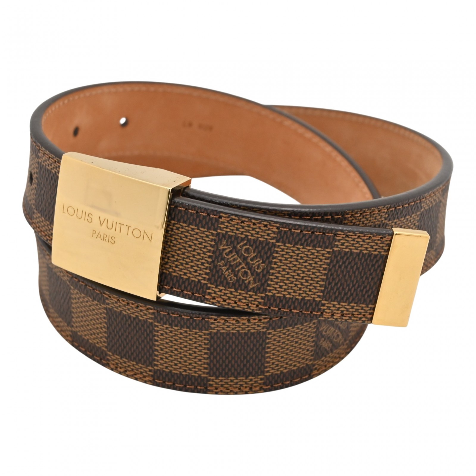【中古】ルイヴィトン ダミエ サンチュール キャレ ベルト ブラウン Bランク lv9927bs｜BRAND OSAKA 店 40,500円