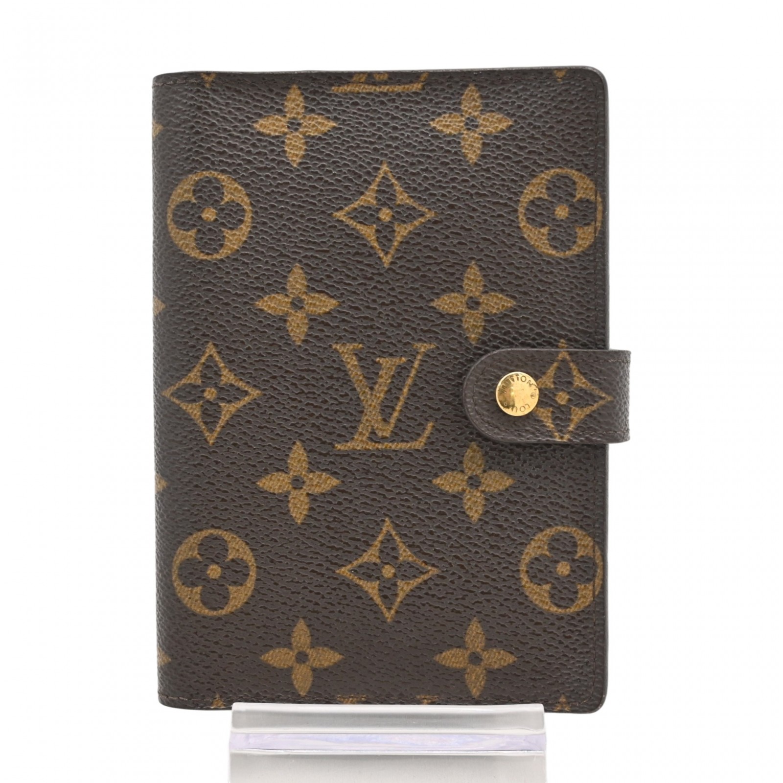【中古】ルイヴィトン モノグラム アジェンダPM 手帳カバー 6穴式 ブラウン ゴールド金具 Aランク lv6518kk｜BRAND OSAKA 店