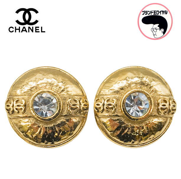 【中古】CHANEL シャネル CCマーク イヤリング ゴールド ヴィンテージ|ブランド王ロイヤル