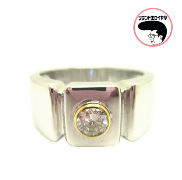 Ptプラチナ　ダイヤリング　0.23ct　メンズ　男女兼用｜ブランド王ロイヤル