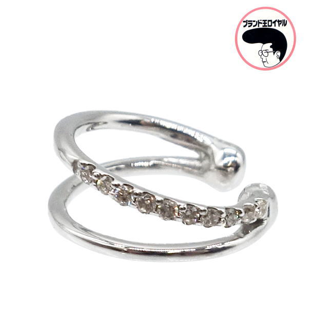 イヤーカフ ダイヤモンド 0.05ct Ear Cuff　K18WG　ホワイトゴールド　片耳用